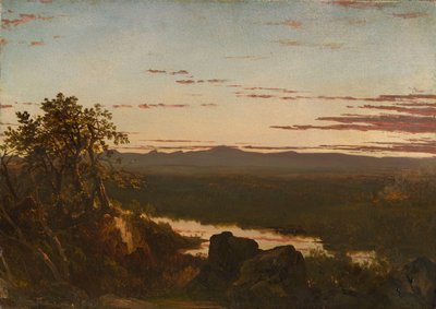 Solnedgång landskap av John Frederick Kensett