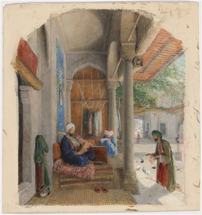 En fakir vid dörren till en moské, Konstantinopel av John Frederick Lewis