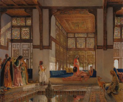 En dam som tar emot besökare (Receptionen) av John Frederick Lewis