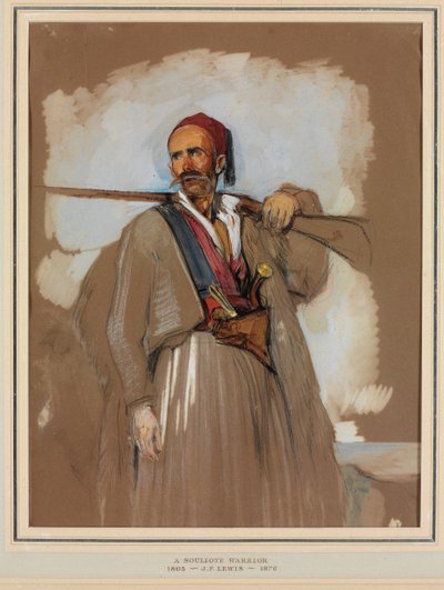 En Suliote Warrior av John Frederick Lewis