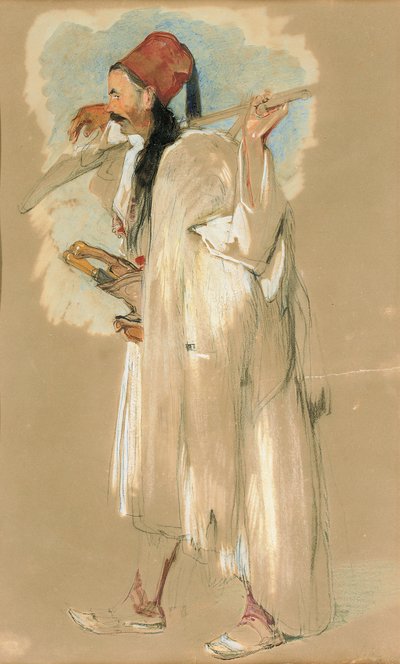 En Suliote Warrior av John Frederick Lewis