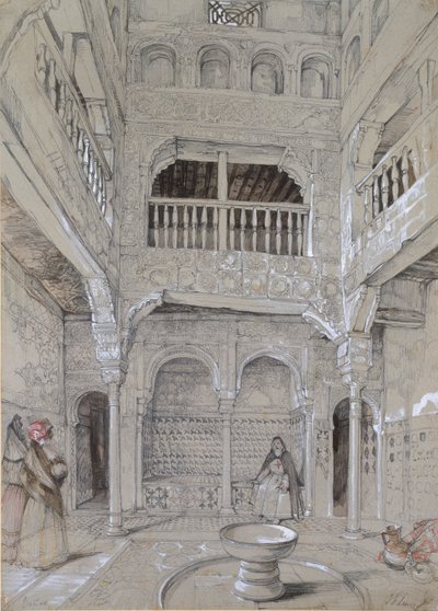 Ingången till baden vid Alhambra, c1830-talet av John Frederick Lewis