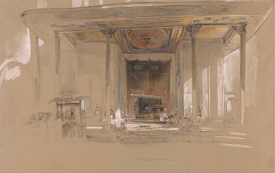 Huvudentrén till Great Mosque, (Ulu Cami) Bursa, Turkiet, av John Frederick Lewis