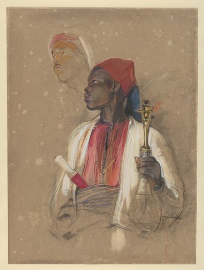 Studie till ”Pipbäraren” av John Frederick Lewis