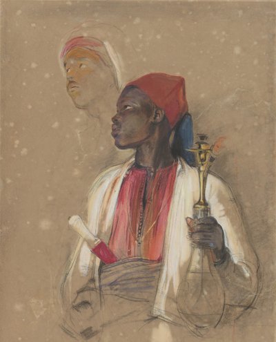Studie för Rörbäraren, 1841-51. av John Frederick Lewis