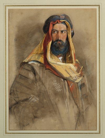 Studie av en arabisk sheikh av John Frederick Lewis