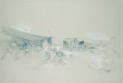Öknen på berget Sinai (penna och gouache på papper) av John Frederick Lewis