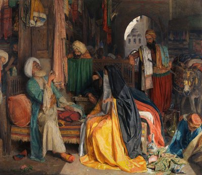 Det tveksamma myntet, 1869. av John Frederick Lewis