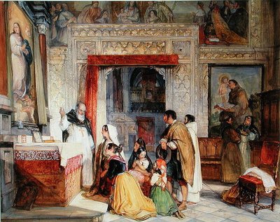 Sakristian i Toledo Cathedral (akvarell på papper) av John Frederick Lewis