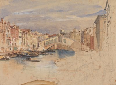 Venedig: Canal Grande och Rialto av John Frederick Lewis
