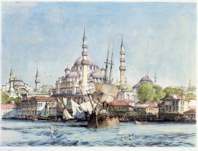 Yeni Jami och St. Sophia från Gyllene hornet, skylt 9 från 