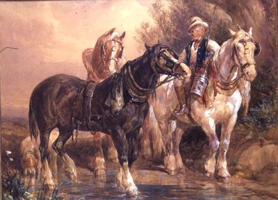 Pojke och vagnhästar av John Frederick Tayler