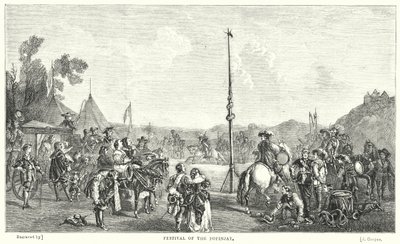 Festival of the Popinjay (gravyr) av John Frederick Tayler