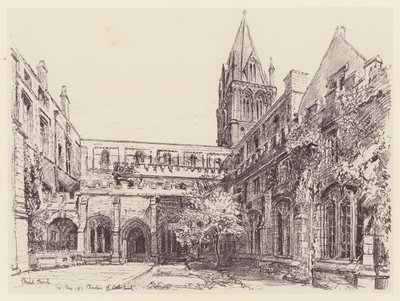 Christ Church Cloisters (litografi) av John Fulleylove