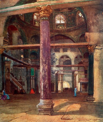 Interiör av moskén i El Aksa från sydost, 1902. av John Fulleylove