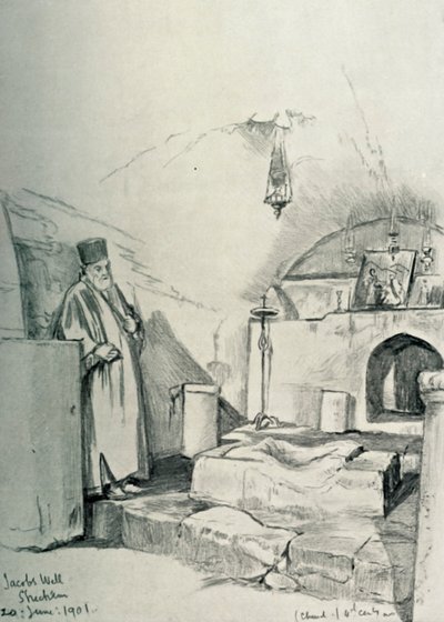 Jacobs brunn vid Shechem Nablus, 1902. av John Fulleylove