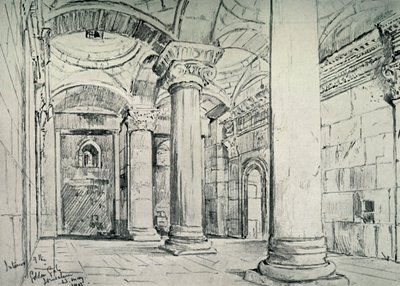 Jerusalem - Insidan av den gyllene eller vackra porten, 1902. av John Fulleylove