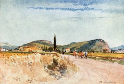 Nauplia och Tiryns från vägen till Argos av John Fulleylove