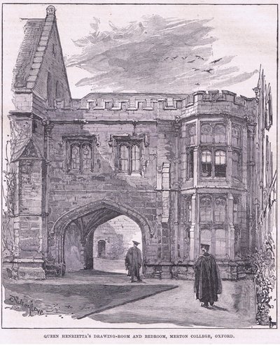 Drottning Henriettas vardagsrum och sovrum, Merton College, Oxford av John Fulleylove