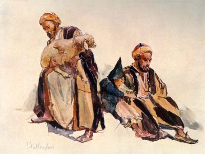 Syriska herdar och herdepojke, 1902. av John Fulleylove