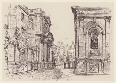 Ashmolean-museet (litografi) av John Fulleylove