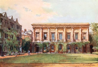 The Library, Oriel College (färglitografi) av John Fulleylove
