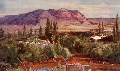 Frestelsens berg från Jeriko, 1902. av John Fulleylove