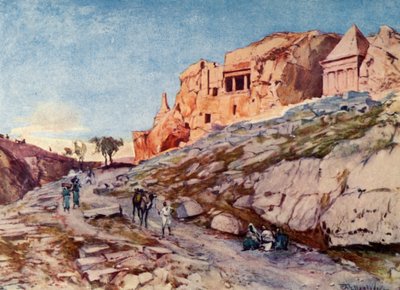 De stenhuggna gravarna i Josafats dal, 1902. av John Fulleylove