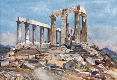 Athenas tempel vid Sunium från norr av John Fulleylove