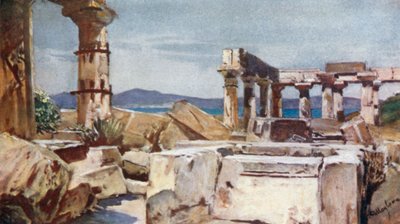 Athenas tempel på ön Aegina av John Fulleylove