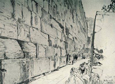 Klagoplatsens mur, 1902. av John Fulleylove