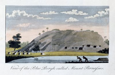 Utsikt över Blue Bergh, Mount Parnassus, 1813 av John Gabriel Stedman