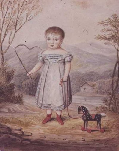 Flicka med en leksakshäst av John Gadsby Chapman