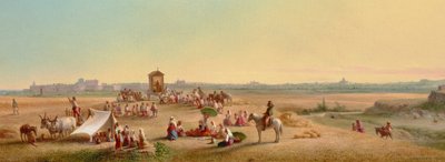 Mässa på Campagna 1878 (olja på pannå) av John Gadsby Chapman