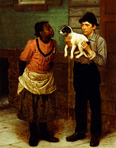 Den nya valpen, av John George Brown