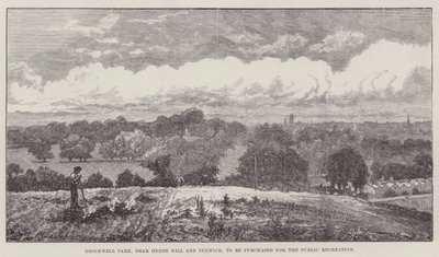 Brockwell Park, nära Herne Hill och Dulwich, ska köpas för allmän rekreation. av John Gilbert
