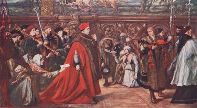 Kardinal Wolsey går i procession till Westminster Hall 1515 av John Gilbert