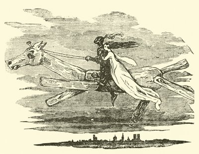 Don Quijote på den förtrollade hästen av John Gilbert