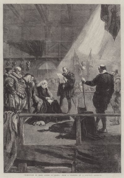 Avrättning av Mary Queen of Scots av John Gilbert