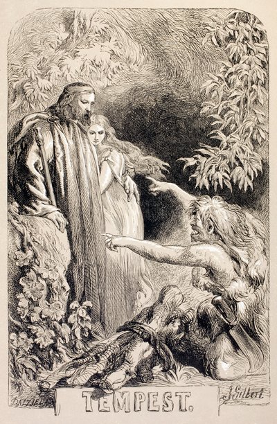 Illustration till The Tempest, från 