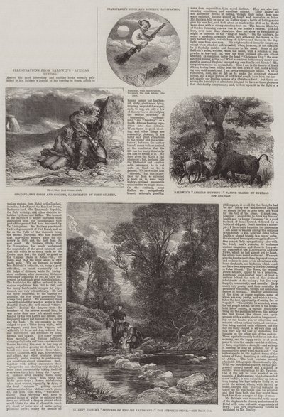 Illustrationer från Baldwins afrikanska jakt av John Gilbert
