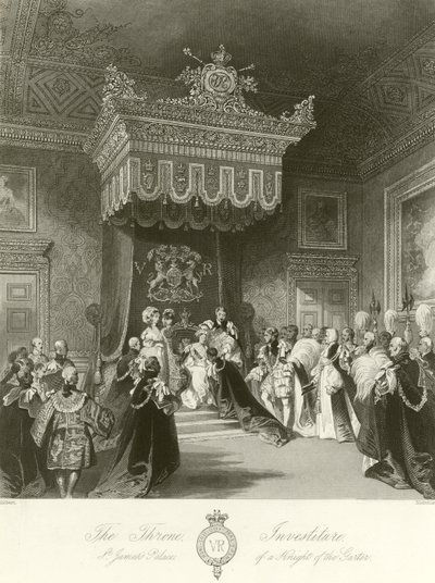 Investiture av en riddare av strumpebandet av John Gilbert