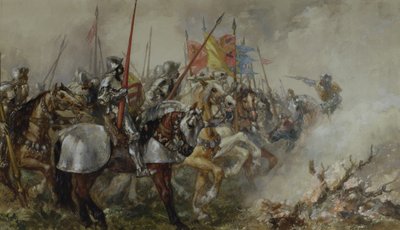 King Henry V at the Battle of Agincourt, 1415 av John Gilbert