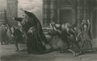 Shylock efter rättegången, köpman i Venedig av John Gilbert