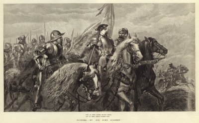 Med alla deras banderoller modigt spridda (gravyr) av John Gilbert
