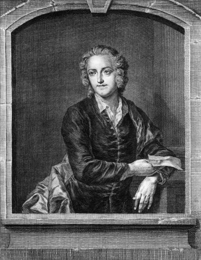 Porträtt av Thomas Gray (1716-71) av John Giles Burckhardt