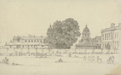 Greenwich Hospital (bläck & tvätt på papper) av John Glover