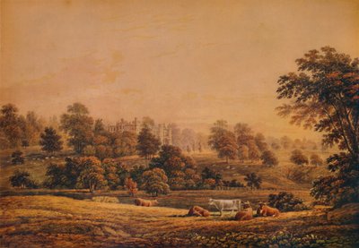 Utsikt över Aldenham Abbey: Hertfordshire, 1700-1800-talet, 1935 av John Glover