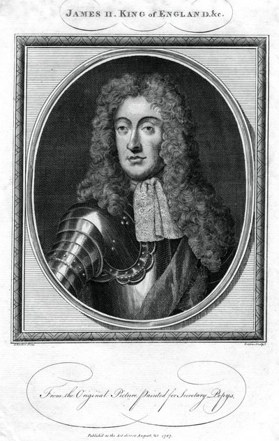 Kung James II av England, 1787. av John Goldar