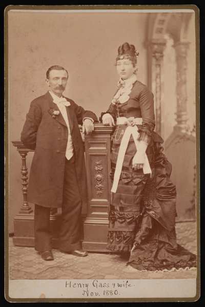 Porträtt av Henry Gass 1835-1884 och fru Emma Dibble, november 1880. av John Goldin